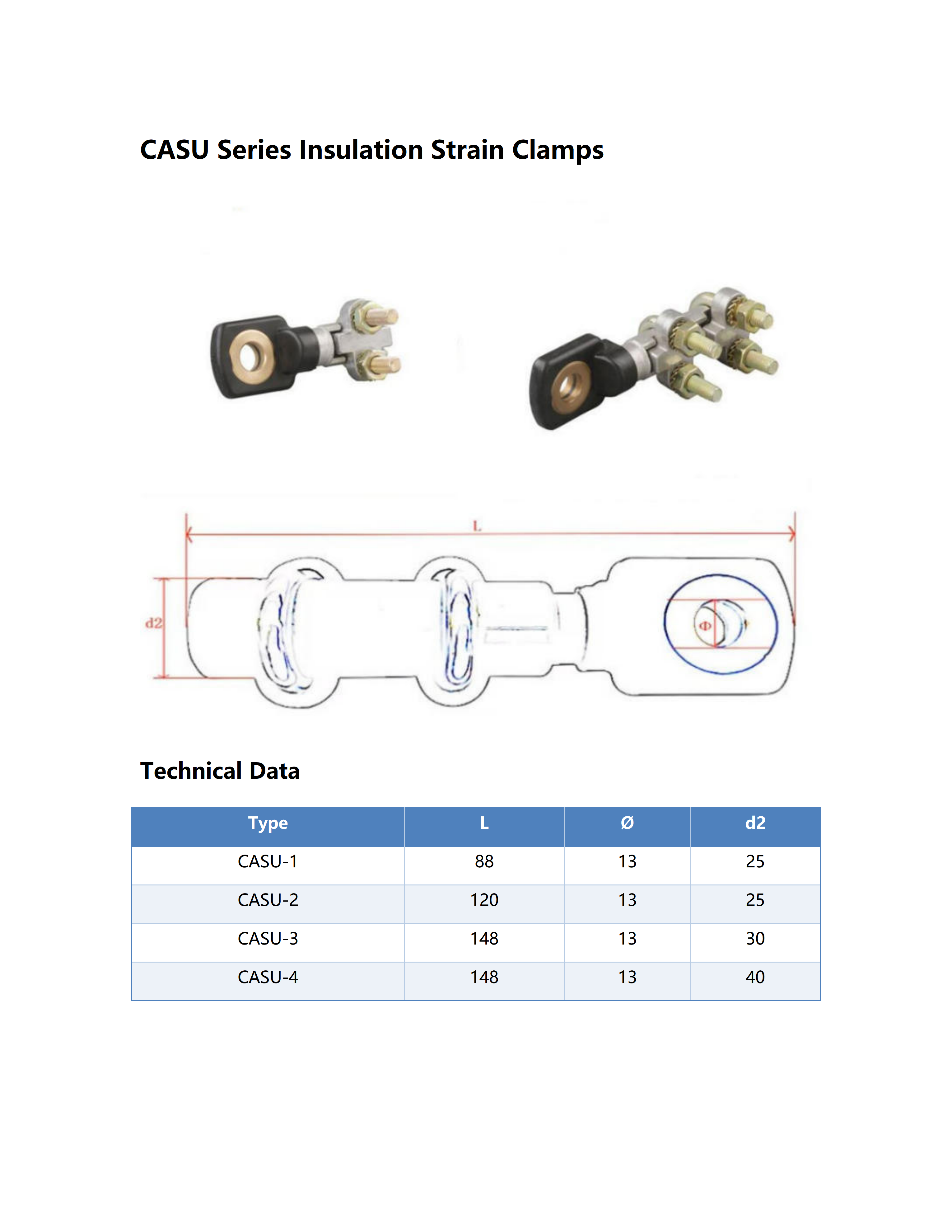 CASU-3 Insulation Strain Clamp detail 1